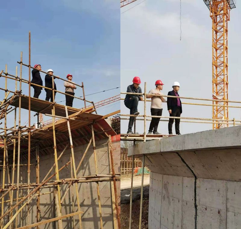 公司領導視詧(cha)永城市(shi)第七汚水處理(li)廠工程進度(du)